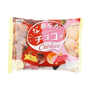 クリスピー＆スムースクッキー、ダブルチョコレート＋ストロベリーチョコレートバニラミックス味、15枚