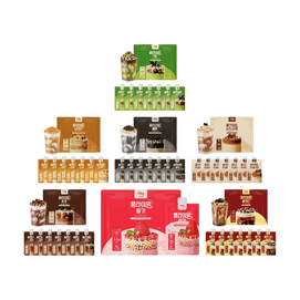 단백질 쉐이크 녹차+현미+흑임자+돌체라떼+초콜릿+딸기+밀크티 맛 1.59 oz×7개입【7팩】【고단백, 저칼로리】