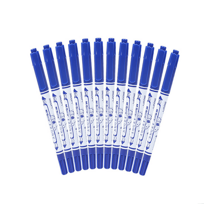 M&G Marker Pen SPM21302  Blue Ink 12Pcs/Set