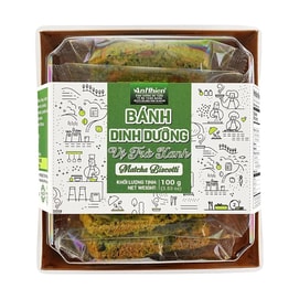 Matcha Biscotti,Honey Nut Cereal Biscuits, 3.53 oz【0 Sugar 0 Additives】