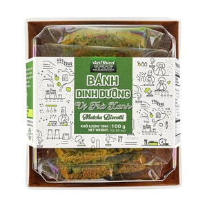 Matcha Biscotti,Honey Nut Cereal Biscuits, 3.53 oz【0 Sugar 0 Additives】