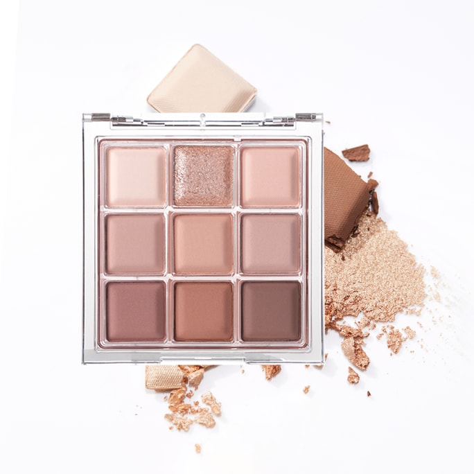 Fard à paupières JILLLEEN 9 couleurs chocolat [Exportation au Japon, best-seller en magasin] Palette couleur mélasse, couleur terreuse, mat et nacré pour rehausser le teint CC01 Couleur de tous les jours, convient à tous les teints 9g 1 palette
