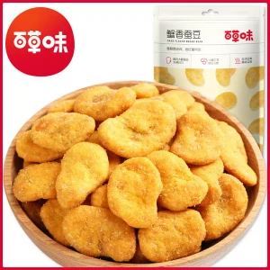 【中国直送】百草尾蟹風味そら豆 70g*1袋 カジュアルスナック 揚げフルーツ 特産品 蘭豆 人気オンラインカジュアルフード