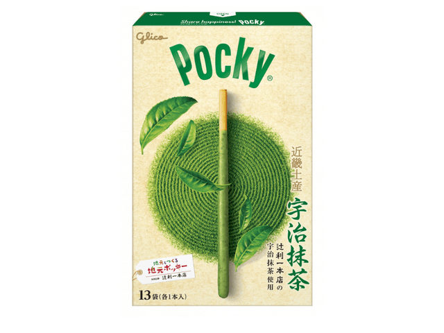 日本直邮】 日本格力高日本Glico 格力高Pocky 宇治抹茶巧克力棒13袋/盒