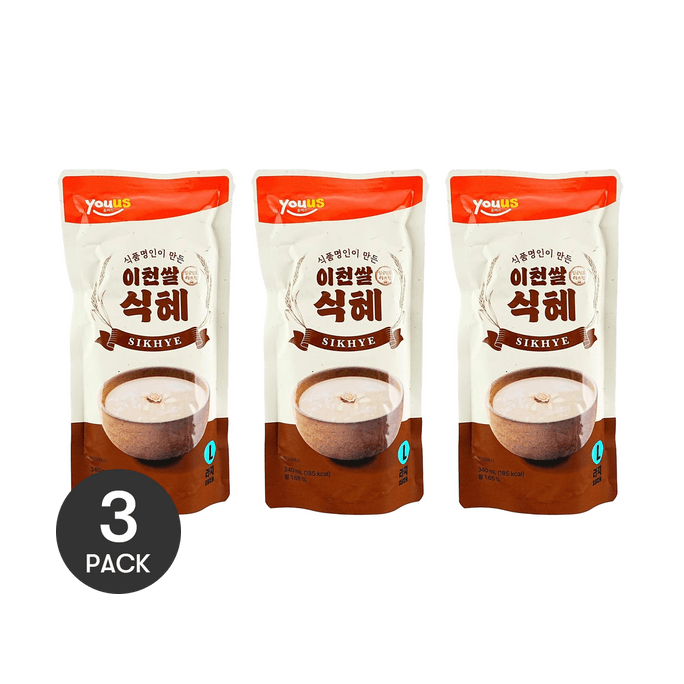 식혜 쌀 야쿠르트 맛 11.49 fl oz *3【3팩】【한국 트렌드】