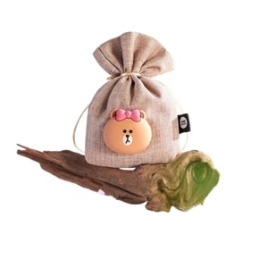 Car Aroma Diffuser Hanging Bag New Car Brown Bear Pendant Silent Violets 4 Packs