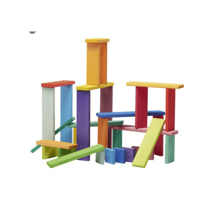 美国 MOM LOVES ME 玩具 彩虹板条建筑套装32件装 4