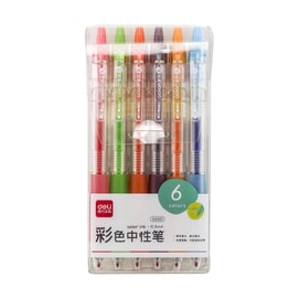 Push Action Color Neutral Pen 0.5mm (Multi-Color Set) (6pcs/box)