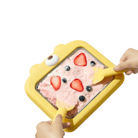 Fried Ice MakerHomemade Plugless Ice CreamFried Yoghurt MakerSmall Mini Yuanqi Yellow 1pc