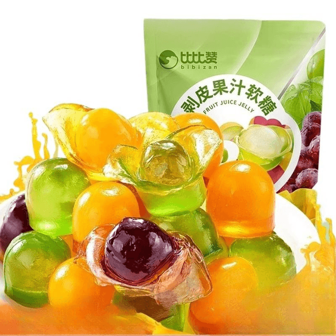 Peeled Fruit Juice Gummy Candies 200g*2 Bags