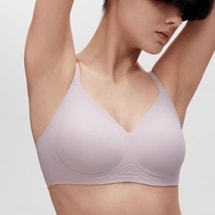 Soft Support Micro Push-up Back Hook Bras Underwear Taro Purple L