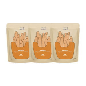 【中國直郵】 MUSHMUSH 杏桃鮑菇脆條蘑菇脆解饞健康零食 原味25g*3袋