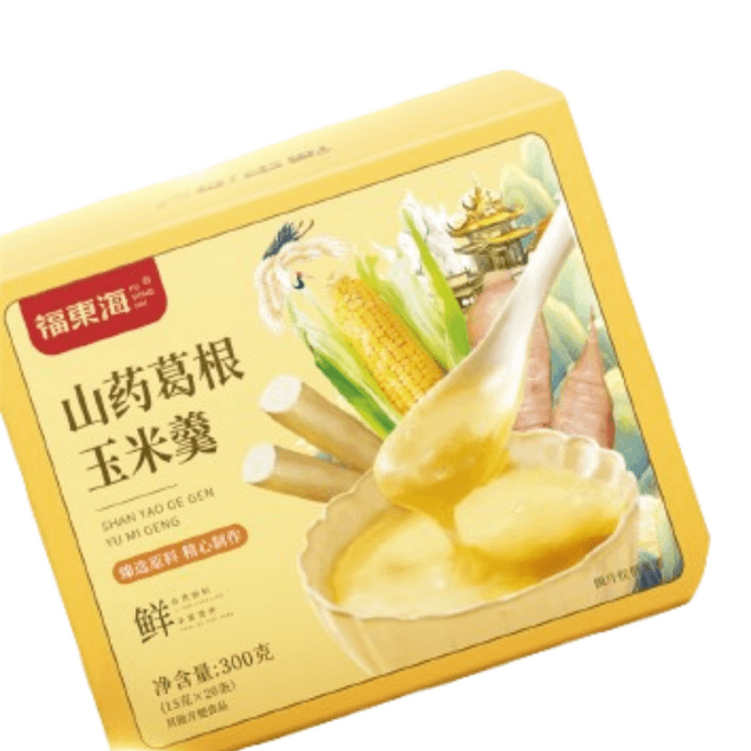 【中國直郵】 福東海 山藥葛根玉米羹 粉糊早餐即食沖飲飽腹營養易沖泡代餐 300g