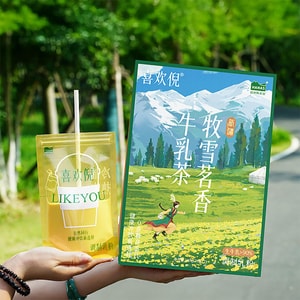 哈纳斯乳业 牧雪茗香牛乳茶 7袋入 140g【新疆阿勒泰鲜奶茶】【配料干净 低卡0蔗糖 高钙高蛋白】