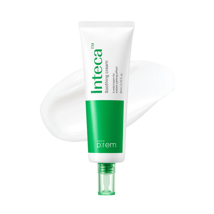 Inteca Soothing Cream 2.71 fl oz Nano-Sized CICA Complex Niacinamide Hyaluronic Acid Quick-Calming Sensitive Skin【Nano C