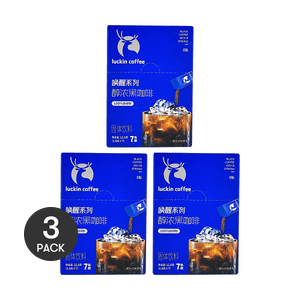 瑞幸 喚醒系列 醇濃黑咖啡 速溶美式咖啡 7條入 12.6g*3【低卡0糖0脂0添加】【中深烘焙 口感濃醇】