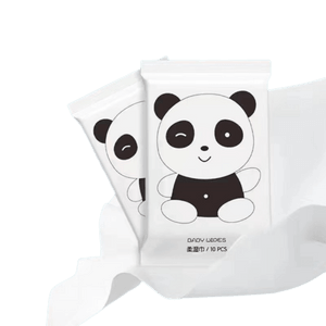 Portable wipes small bags for children students household use baby bags special price for panda bags 5 bags
