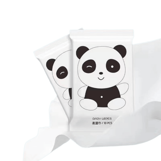 Portable wipes small bags for children students household use baby bags special price for panda bags 5 bags