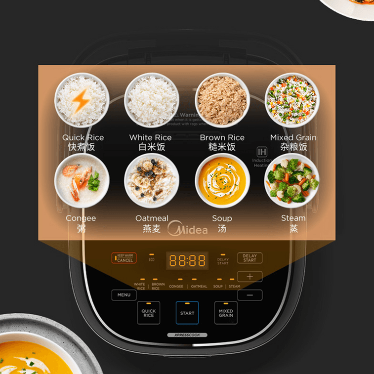 MIDEA美的 高端智能IH电饭煲电饭锅 8大预设菜单 多层厚釜内胆 3L  8