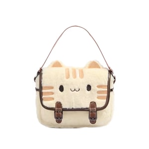 【中國直郵】 秋冬搭配 可愛貓咪包 毛絨玩偶 手拿包 生日禮物 卡通 送禮-小方貓 1個*|預計到達時間3-4週