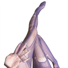 Sexy Stockings Hand-torn Purple European And American Thin And Transparent Wild Hand-torn Pantyhose Passion