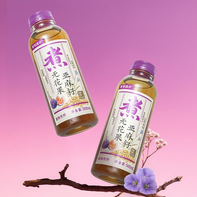 Fig And Flaxseed Water Plant Drink, 16.91 fl oz【0 Sugar 0 Fat  0 Calories】 4