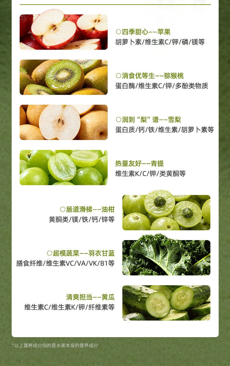 【中国直邮】 水獭吨吨 羽衣甘蓝果蔬汁冲饮果蔬纤维纤果茶蔬菜汁控体轻卡 150g