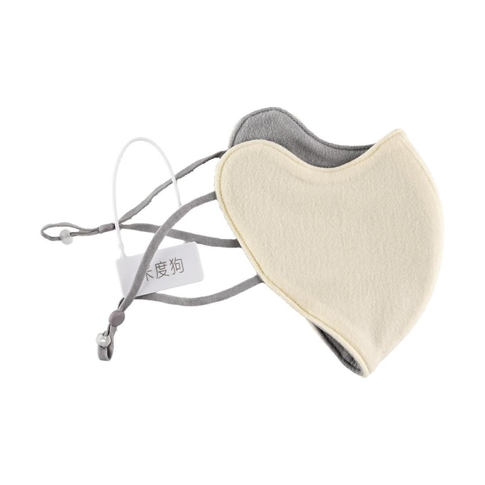 暖かいフリース防寒マスク ソフトコンフォート クリームホワイト