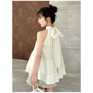 Halter Tiered Blouse Ivory Free Size  1pc