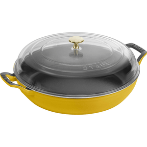 Cast Iron 3.5-qt Braiser with Glass Lid / Citron