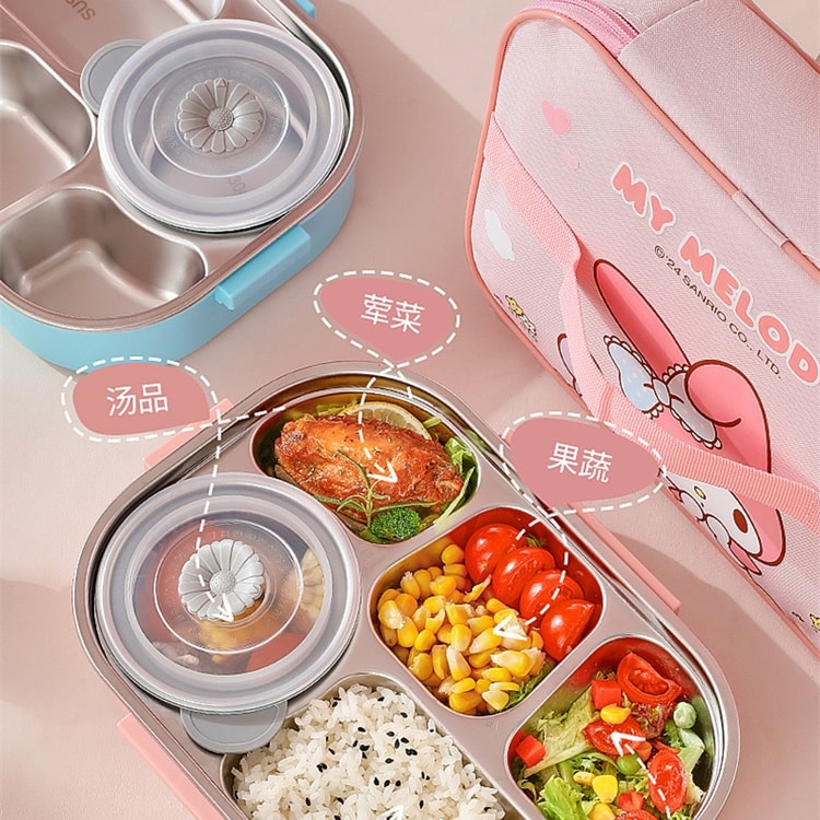 Sanrio Stainless Steel Insulated Lunch Box with Compartments
