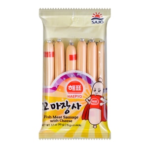 Fish Meat Sausage With Cheese,6sticks 3.1 oz