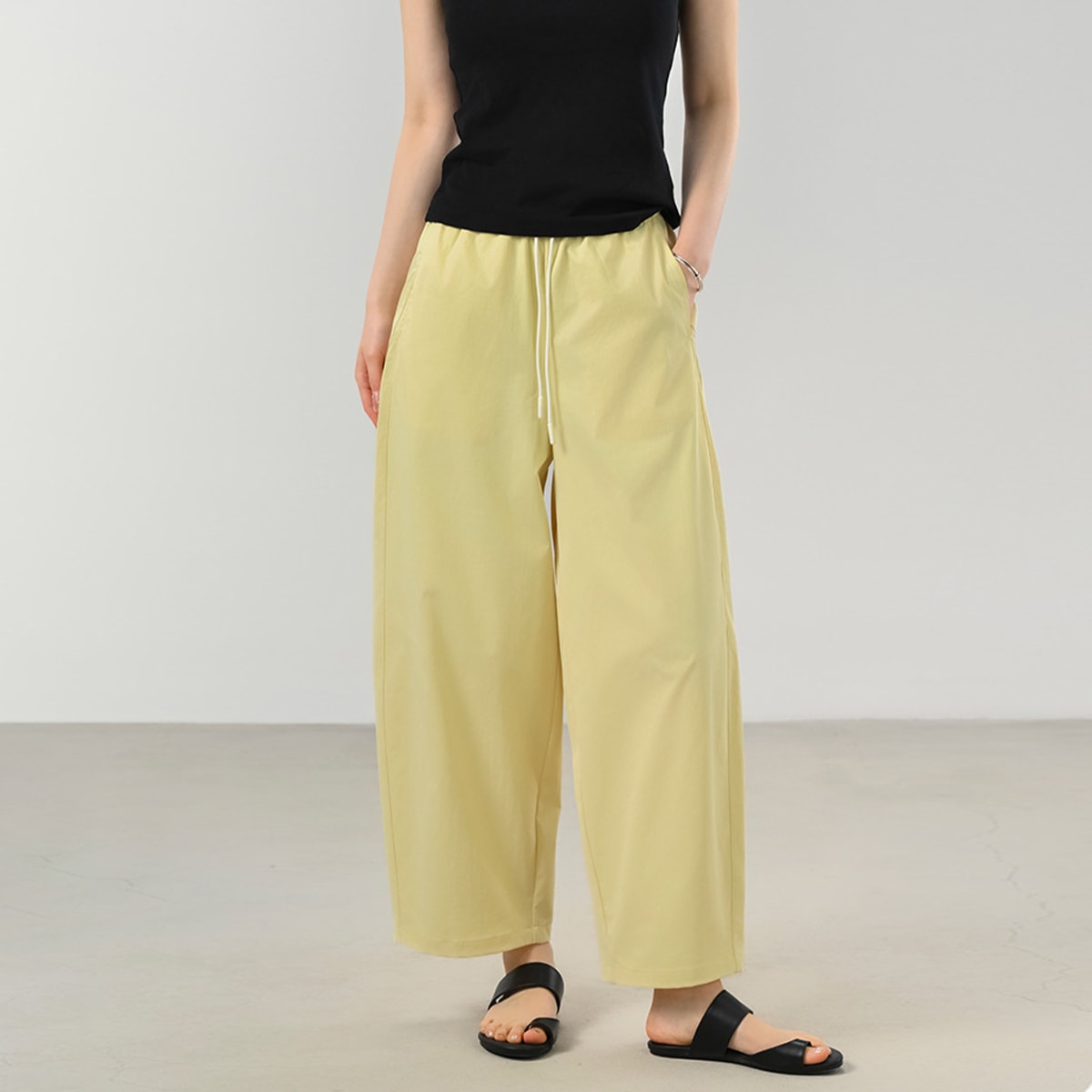 Sun Protection Casual Pants Goose Yellow Size XL 1 Piece Slimming