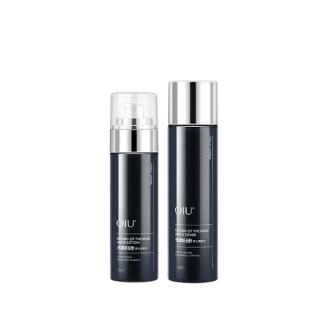 Men's Water Milk Set Hydrating Moisturizing Clear Two-Piece Set Toner 120Ml + Lotion 80Ml