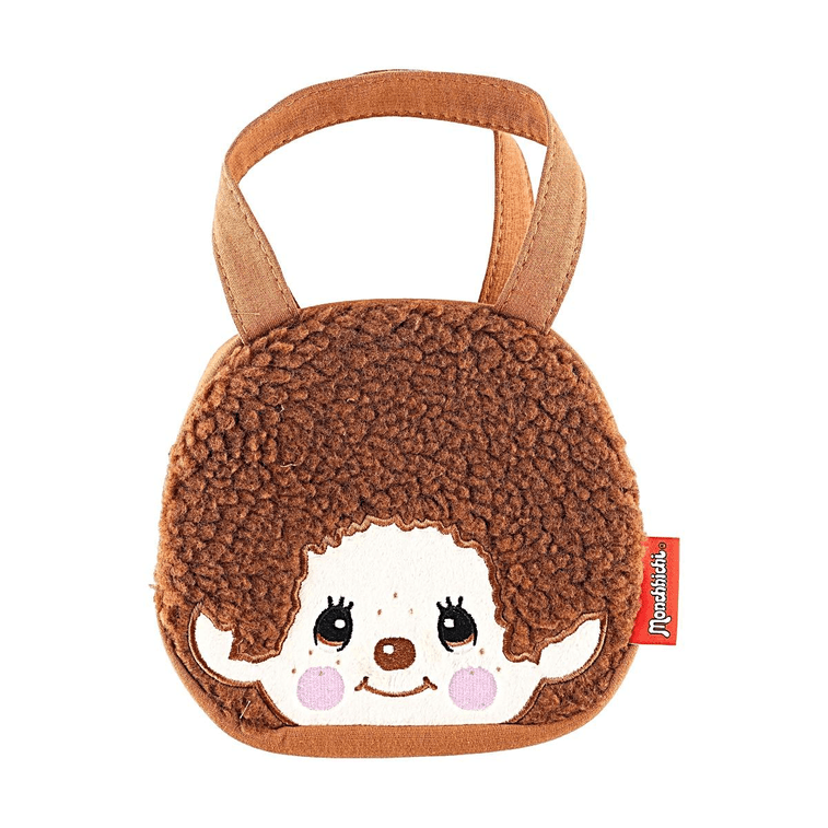 Monchhichi Sweat Fabric Die-Cut Handheld Lunch Bag【Soft Touch】【Double Zipper Design】 5