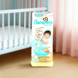 日本PAMPERS帮宝适 拉拉裤 纸尿裤 XL号 12−22kg 34枚入 一级邦通用婴儿学步裤