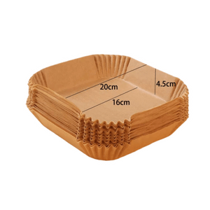 Air Fryer Parchment Paper, Square Large, For 5‑7L Fryers, 100 Sheets
