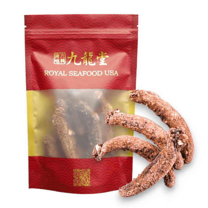 Jiulongtang 특급 야생 경건 건조 알래스카 홍삼 해삼 (대형) 4oz 4-5 머리