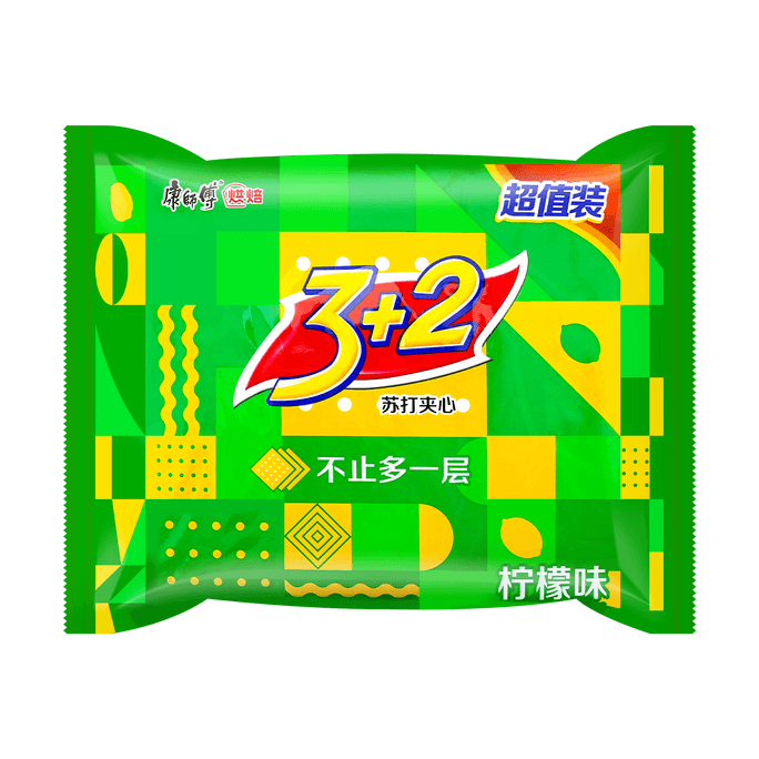 3+2 Soda Biscuit Lemon 375g