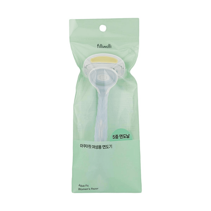 韩国OLIVE YOUNG Fillimilli Aqua Fit女士五层刀片剃毛刀 1把入 【5层刀片】【顺滑亲肤】【人体工学手柄】