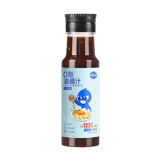 鲨鱼菲特 0脂油醋汁 凉拌汁 日式风味 268g【减脂人必备 万能沙拉汁】