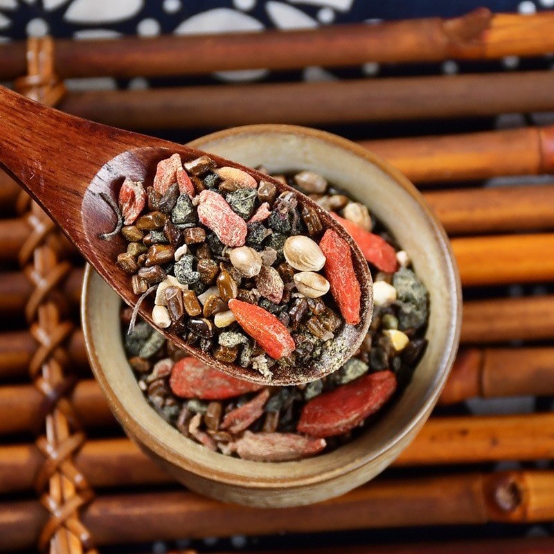 【中国直邮】 闫济堂 银杏黄精茶白果茶松花粉枸杞决明子茯苓桑叶茶老人茶150g/盒