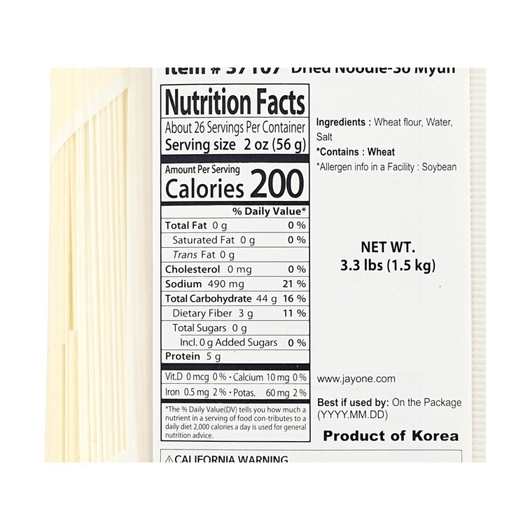 Dried Noodle - So Myun, 52.9 oz 【For Korean Cold Noodles, Mixed Noodles or Soup Noodles】 4