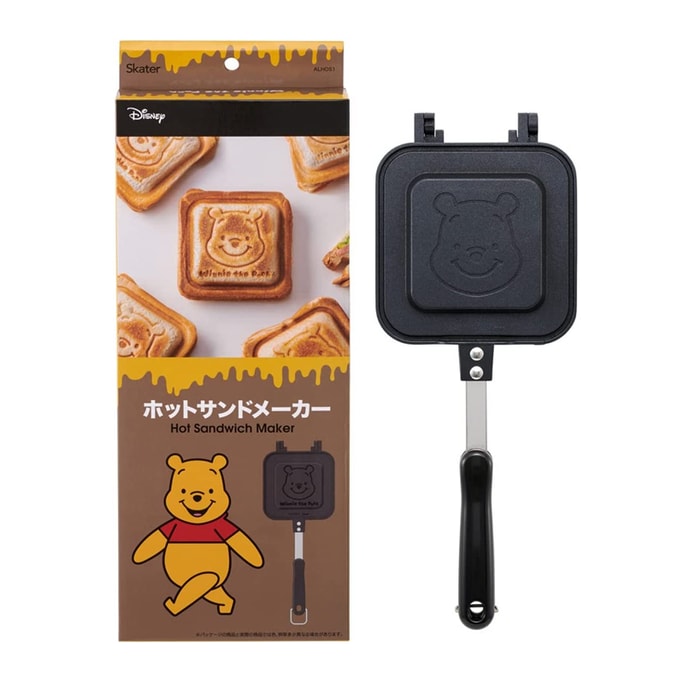 【日本直郵】日本斯凱達 SKATER×DISNEY 維尼 三明治 鐵盤 不沾鍋 1包裝