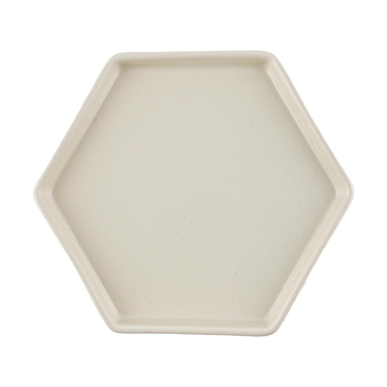 Mariebel Hexagonal Plate Oatmeal, 7.28 inch 3
