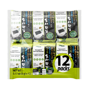 Roasted Seaweed Snack Green Tea Flavor 12pc 60g