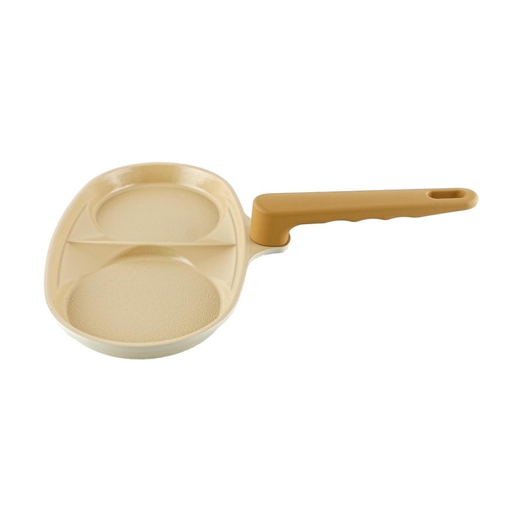 Beige Korean TRUECOOK Ceramic Double Hole Egg Frying Pan 7