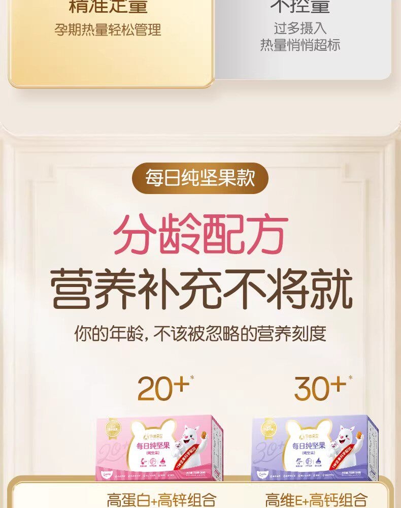 【中國直郵】 孕味食足 混合每日堅果 孕婦零食無添加劑營養小吃孕期適合吃的零食750g/箱 A款