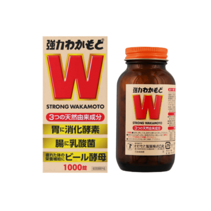 【日本直送品】WAKAMOTO 強力わかもと胃腸錠 消化・胃腸・便秘を助ける乳酸菌 乃源錠 1000粒