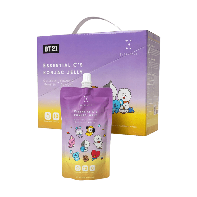 EVERYDAZE with BT21: Essential C’s Konjac Jelly – Korean Pear, 10pcs